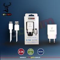 OBENIM MICRO 2.1A ŞARJ CİHAZI 1 METRE 
