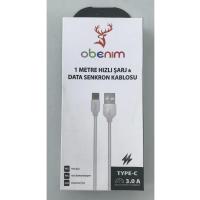 OBENIM TYPE-C 3A HIZLI ŞARJ KABLOSU
