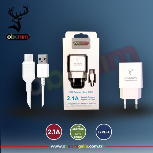 OBENIM TYPE-C ŞARJ CİHAZI 2.1A 1 METRE